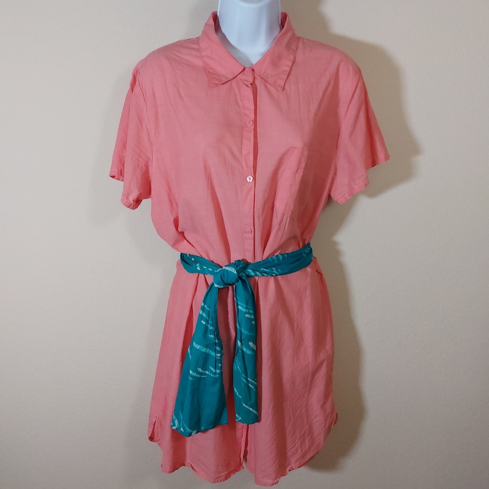 Gilllian & O'Malley Corral Short Sleeve House Dress, size Large